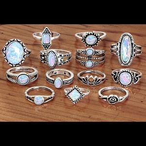 Jewelry - 13 Piece Opal Ring Set Jewelry - 13 Piece Opal Ring Set